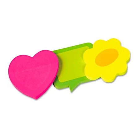 Redi-Tag Redi-Tag Two-Tone Self-Stick Notepads, 3 x 5, Assorted, 52 Sheets, 3/Pack 41200